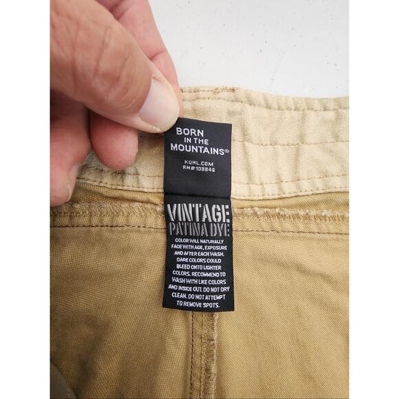 Kuhl Shorts Mens 42 Tan Brown Rugged Canvas Workwear Utility Vintage The Law - Picture 9 of 14